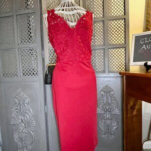 Valentine's Dress: Grace Karin Sleeveless V Neck Cocktail Lacey Pencil Dress